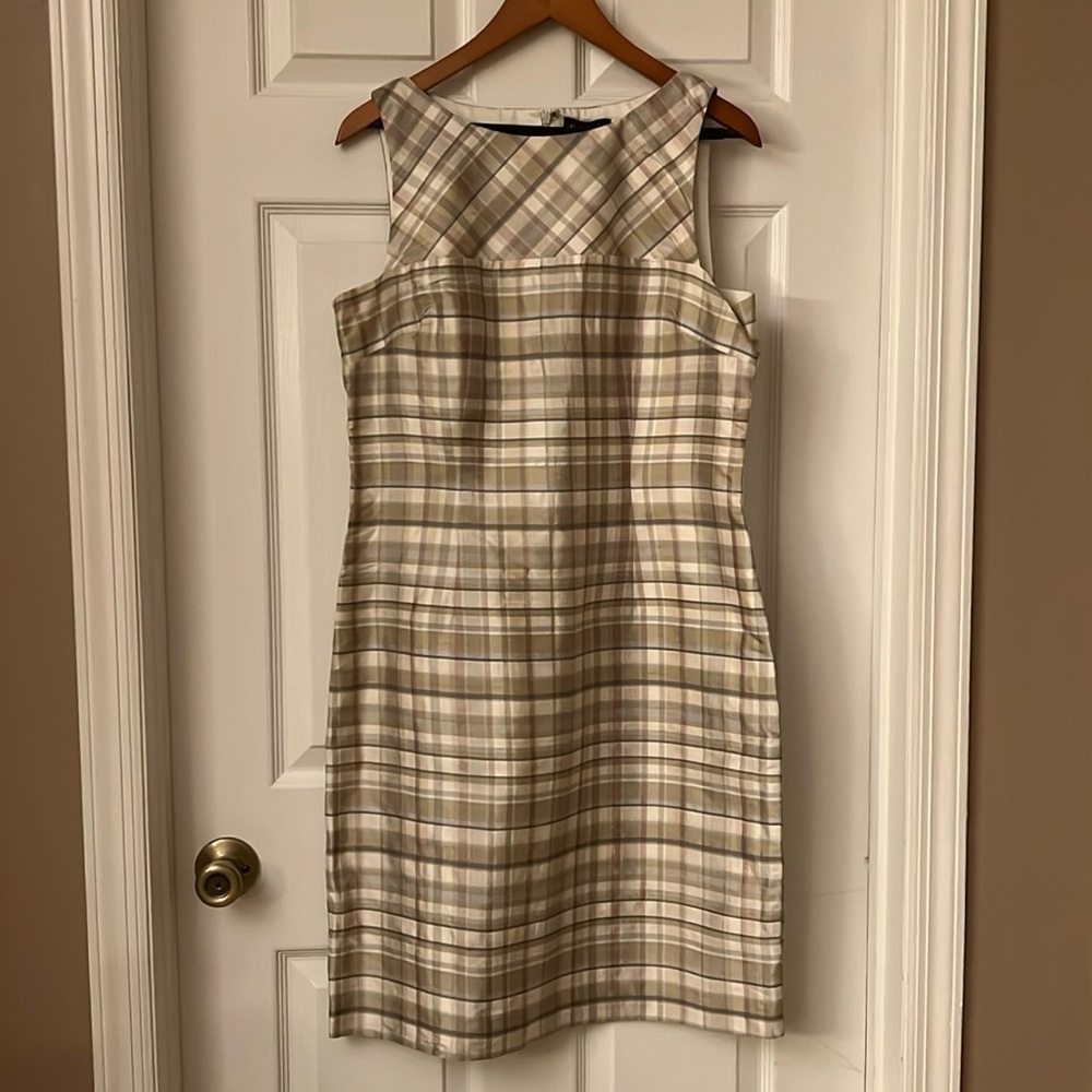 Ann Taylor Plaid Silk Dress
